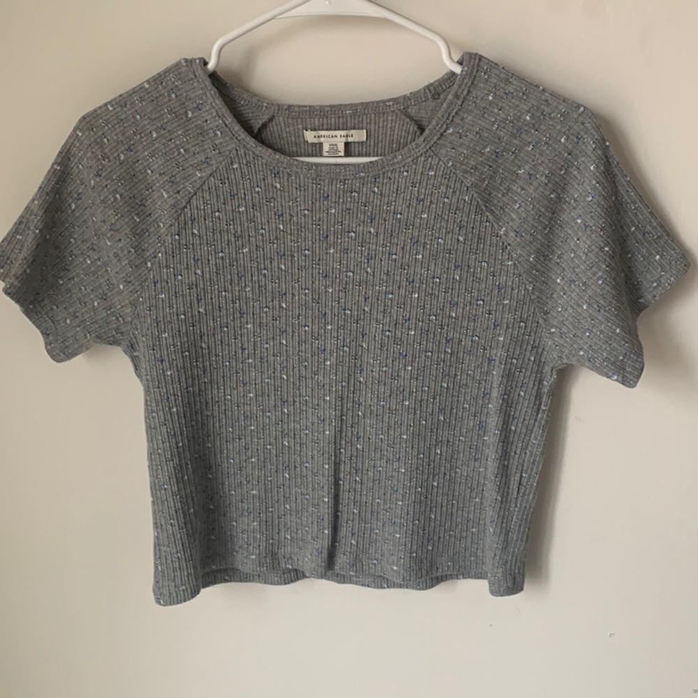 American Eagle Cropped Short Sleeve